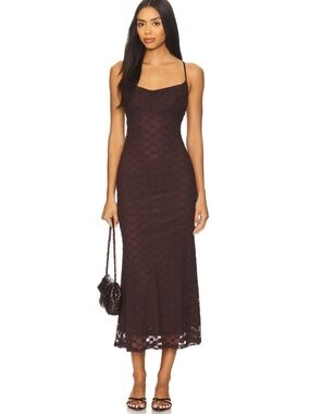 bardot peplum midi dress NWT BARDOT $140*Nordstrom's*Olivia Peplum Lace Midi Dress*Black/Nude*US  8/Medium